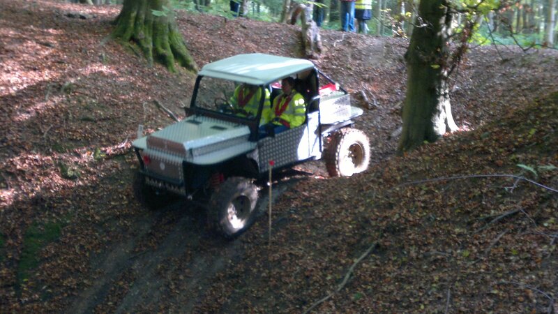 Off-road Vehicle in Forest — Brown