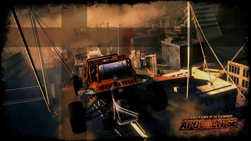 Off-road Vehicle in Mid-air — Orange
