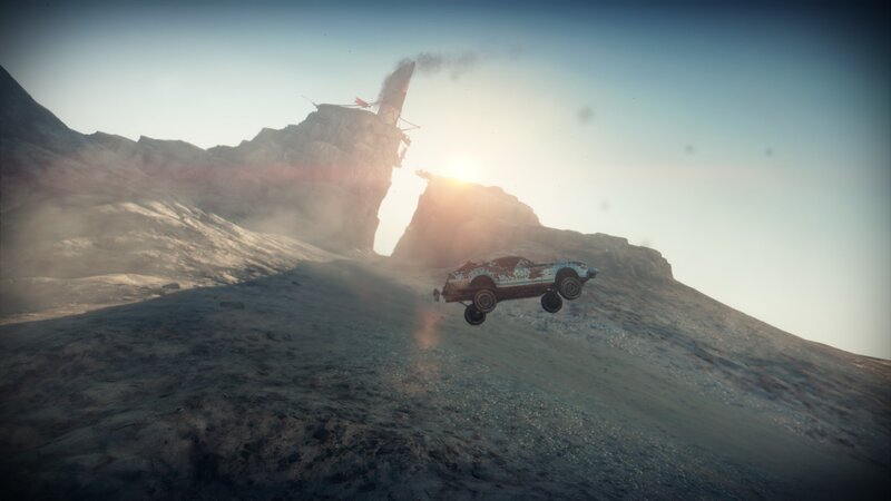 Off-road Vehicle in Mid-air
