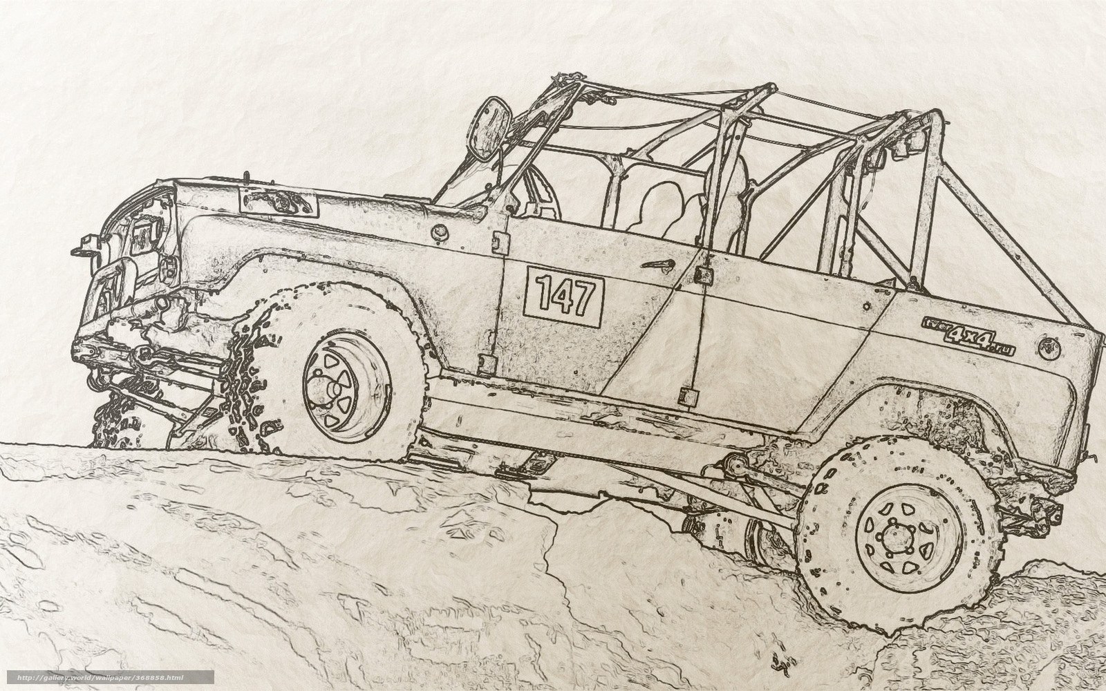 Off-road vehicle sketch