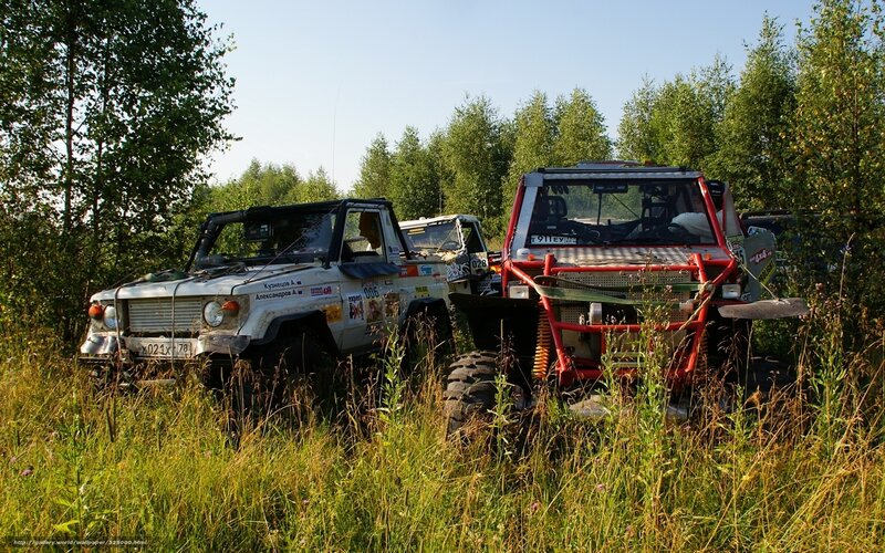 Off-road vehicles in forest