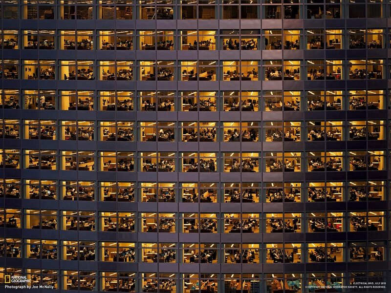 Office building at night