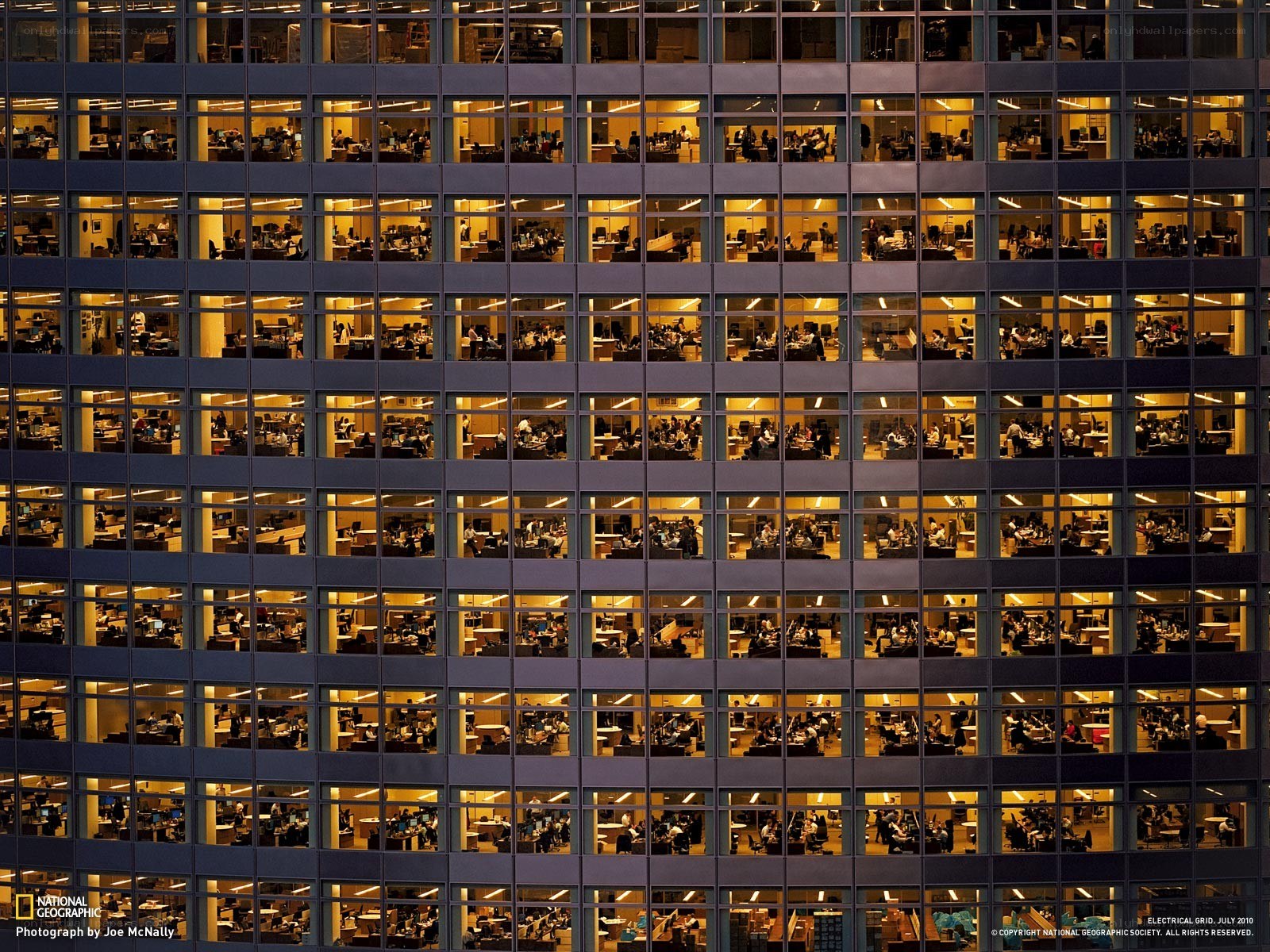Office building at night