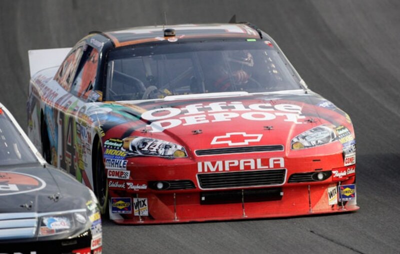 Office Depot race car on track