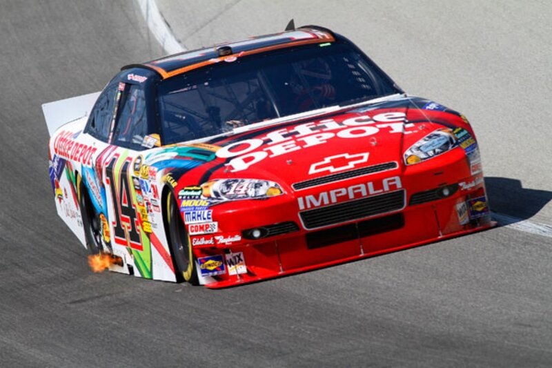 Office Depot race car on track