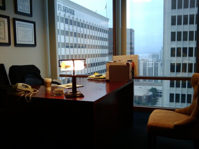 Office Desk with Lamp