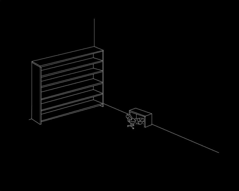 office furniture line drawing