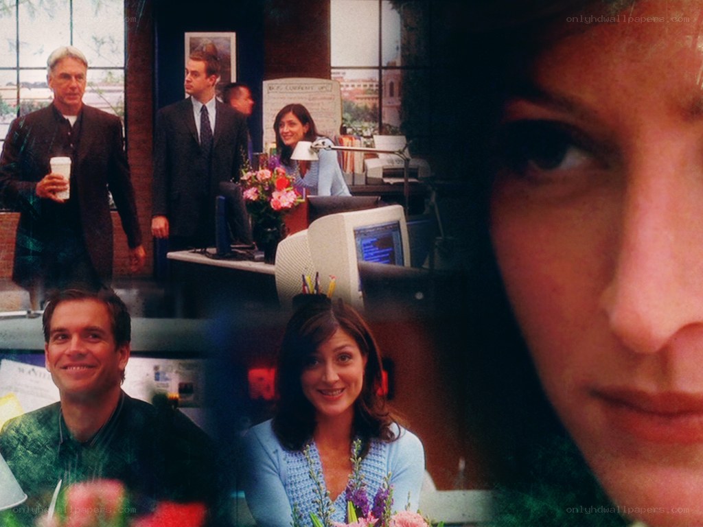 Office scene collage
