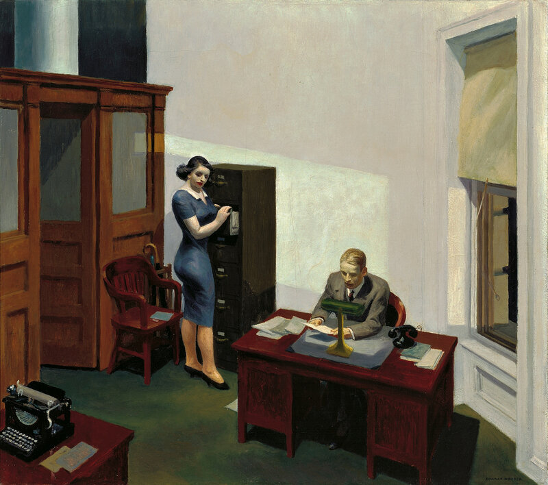 Office Scene with Typewriter