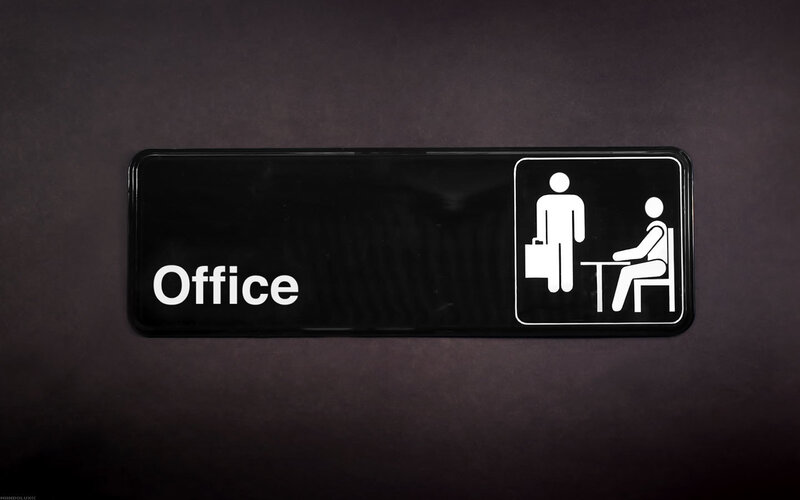 Office sign with icon