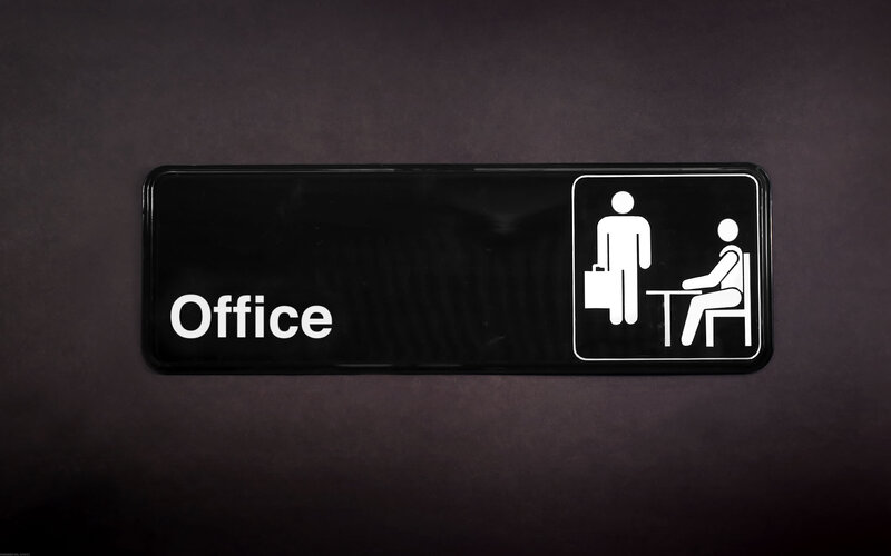 office sign with icon
