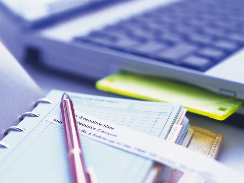 office supplies on desk