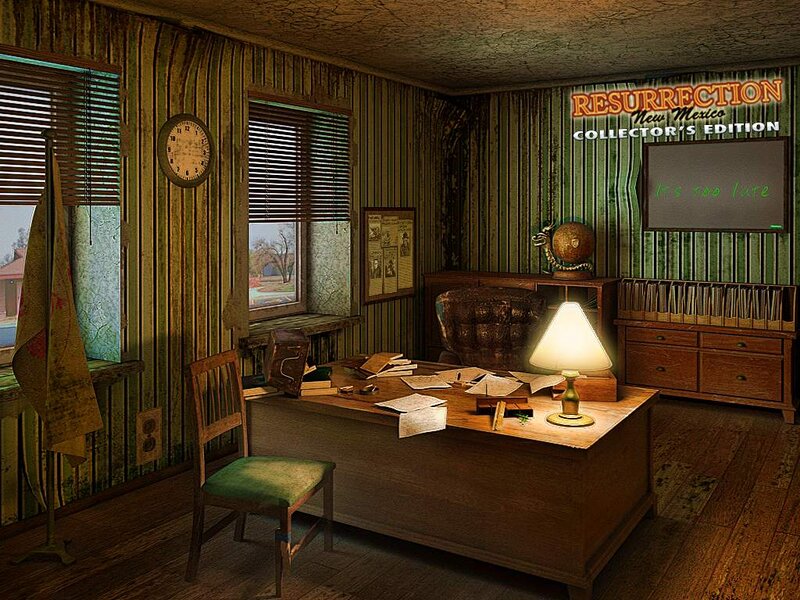 Office with Desk and Lamp