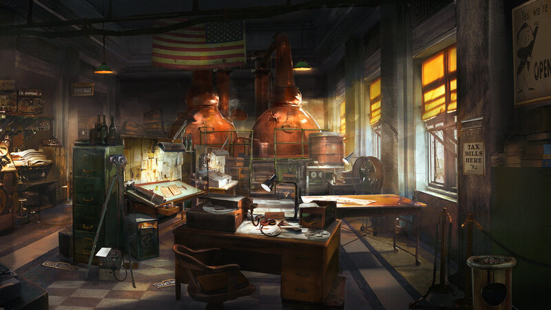 Office with Distillation Equipment
