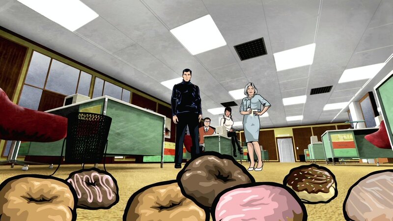 office with donuts and people