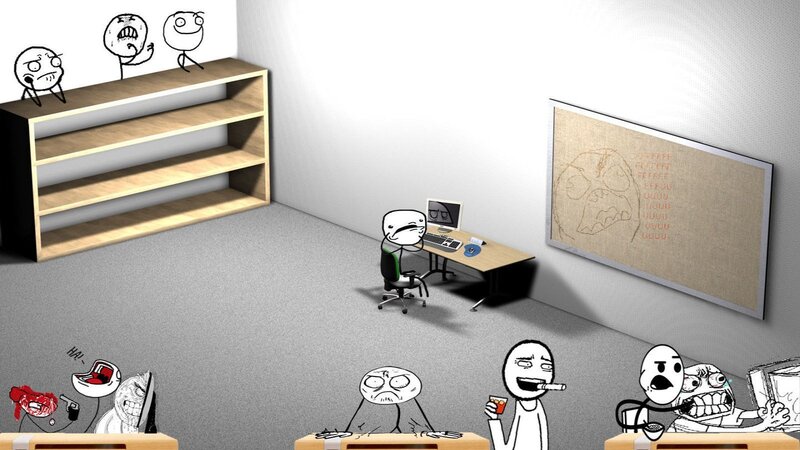 Office with Stick Figures