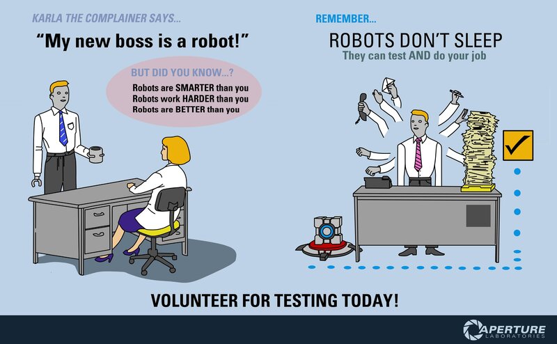 Office Worker with Robot