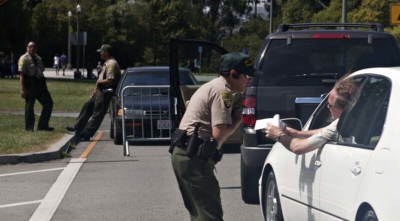 Officer at Checkpoint