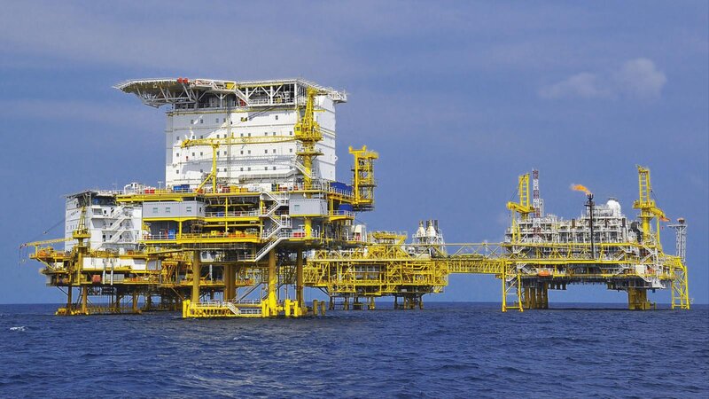 Offshore Oil Platform — Blue