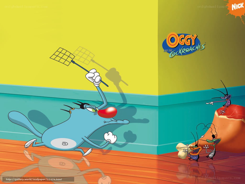 Oggy chases cockroaches