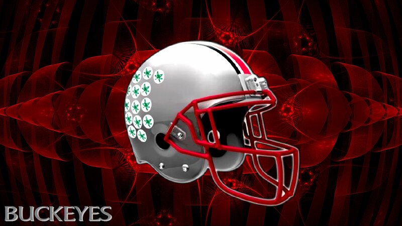 Ohio State Buckeyes Helmet — Red, Dramatic