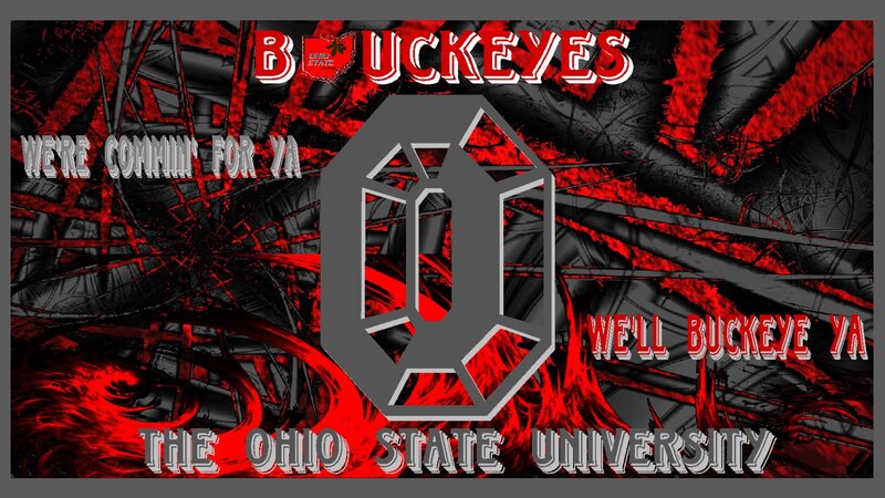 Ohio State Buckeyes Logo — Red, Aggressive, Digital Art, Text, Web Design