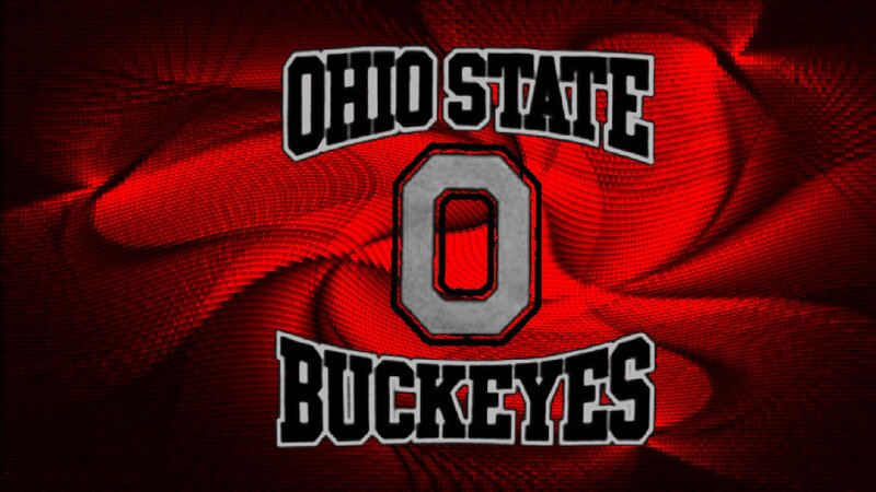 Ohio State Buckeyes Logo — Red, Bold, Digital Art, Text, Fabric