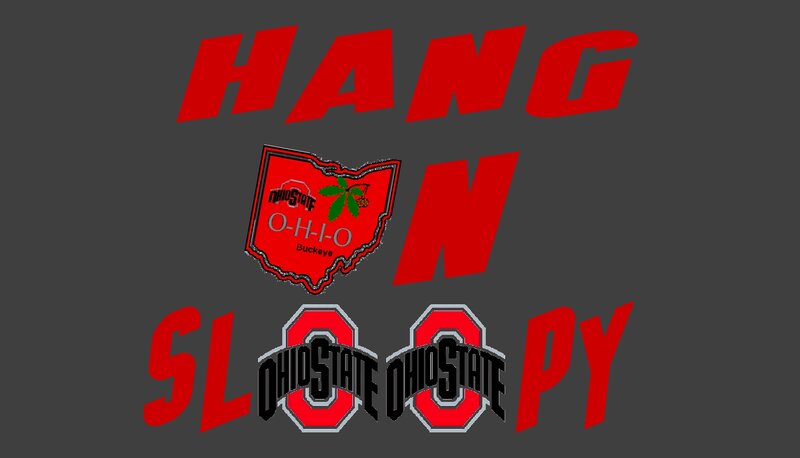 Ohio State Buckeyes Logo — Red, Bold, Digital Art, Text