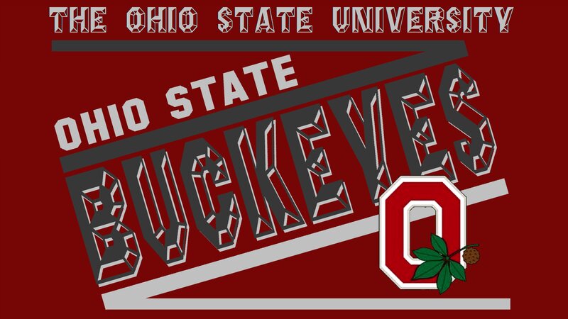 Ohio State Buckeyes Logo — Red, Bold, Vector Art, Text, O Logo