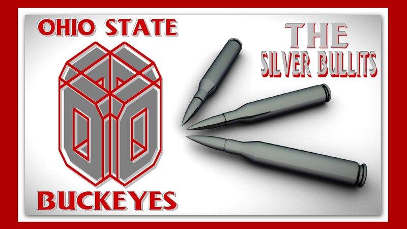 Ohio State Buckeyes Logo — Red, Dramatic, Digital Art, Bullets