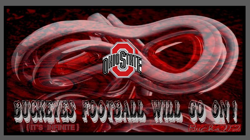 Ohio State Buckeyes Logo — Red, Dramatic, Digital Art, Infinity Symbol