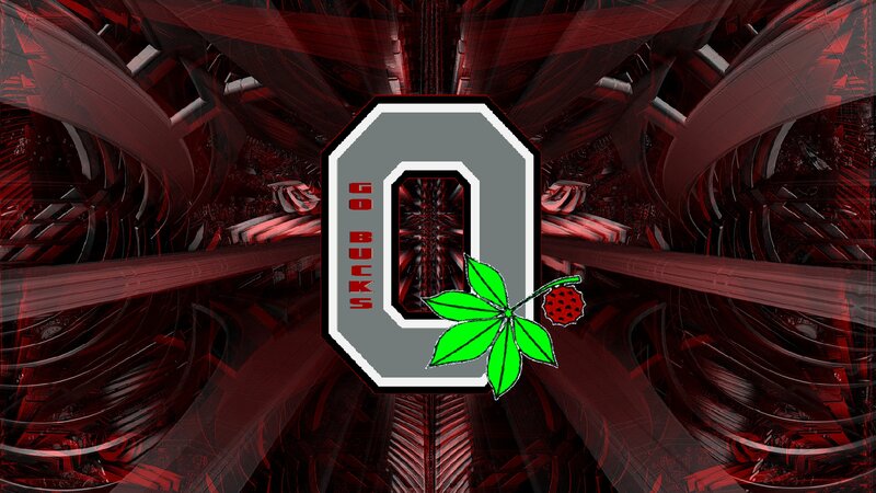 Ohio State Buckeyes Logo — Red, Dramatic, Digital Art, Leaf
