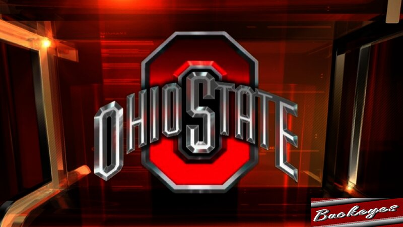 Ohio State Buckeyes Logo — Red, Dramatic, Digital Art, Silver