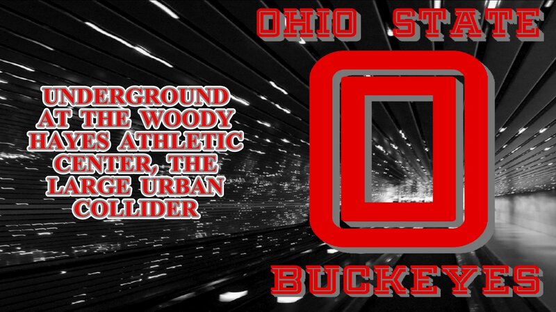 Ohio State Buckeyes Logo — Red, Dramatic, Digital Art, Text, Tunnel