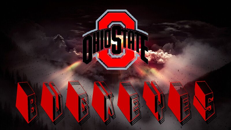 Ohio State Buckeyes Logo — Red, Dramatic, Night