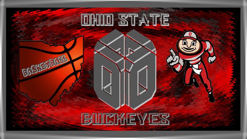 Ohio State Buckeyes Logo — Red, Energetic, Digital Art, Basketball