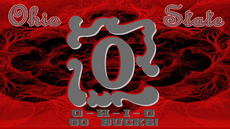 Ohio State Buckeyes Logo — Red, Energetic, Digital Art, Text