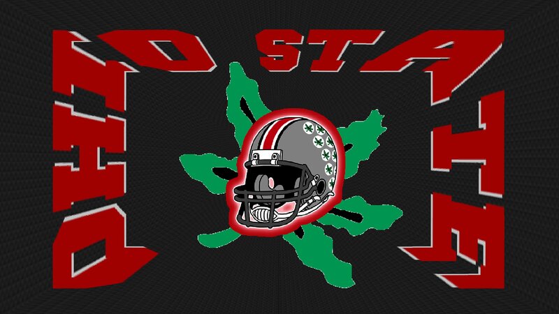 Ohio State Football Helmet — Red, Bold
