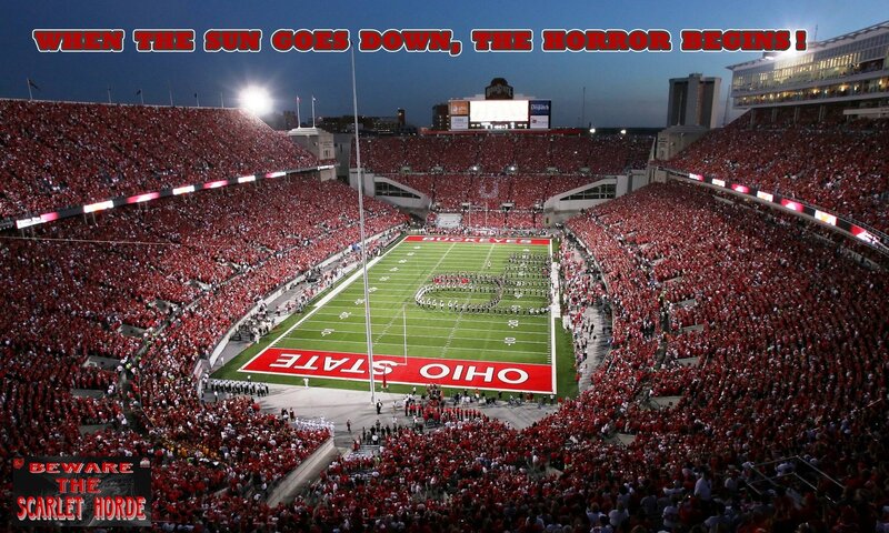 Ohio State Football Stadium — Red, Dramatic