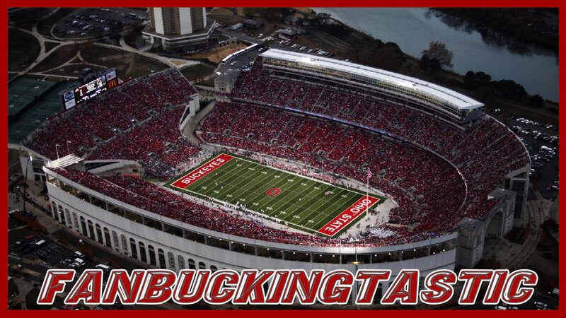 Ohio State Football Stadium — Red, Energetic, Night