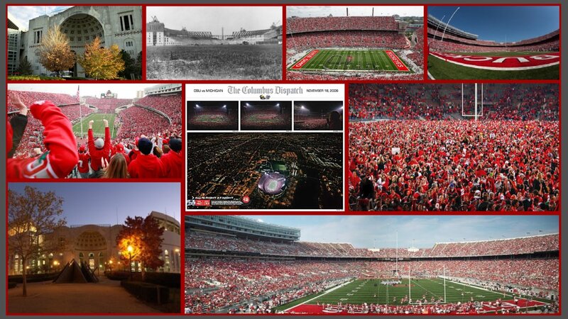 Ohio State Football Stadium — Red, Energetic