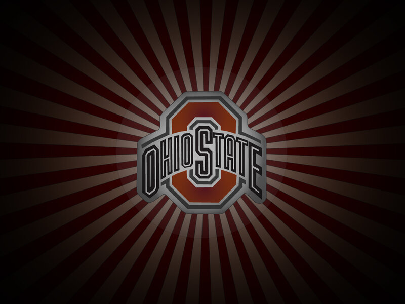 Ohio State logo on radial background
