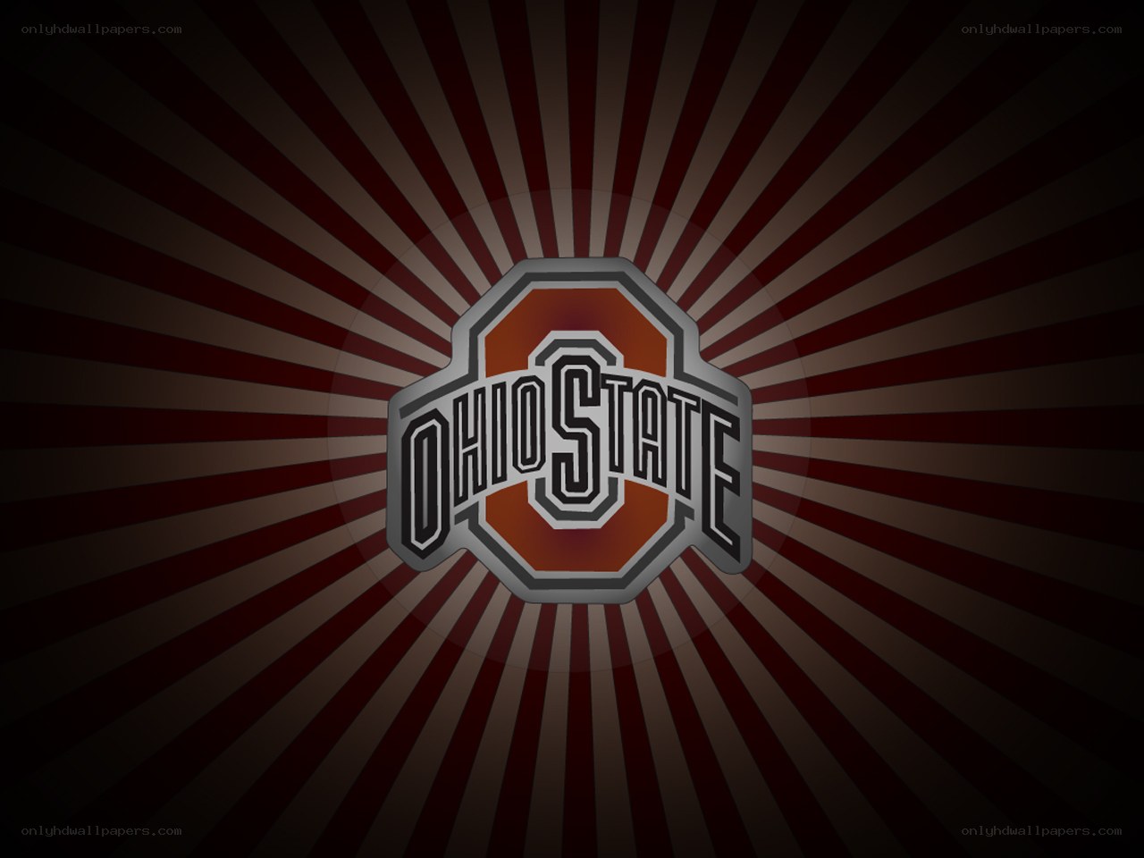 Ohio State logo on radial background