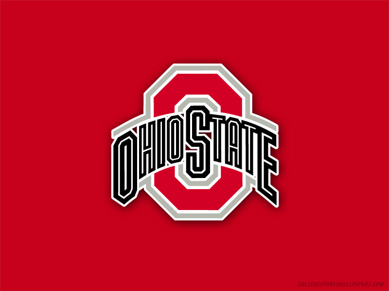 Ohio State logo on red background