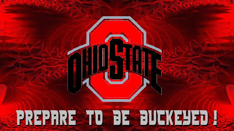 Ohio State Logo — Red, Aggressive, Digital Art