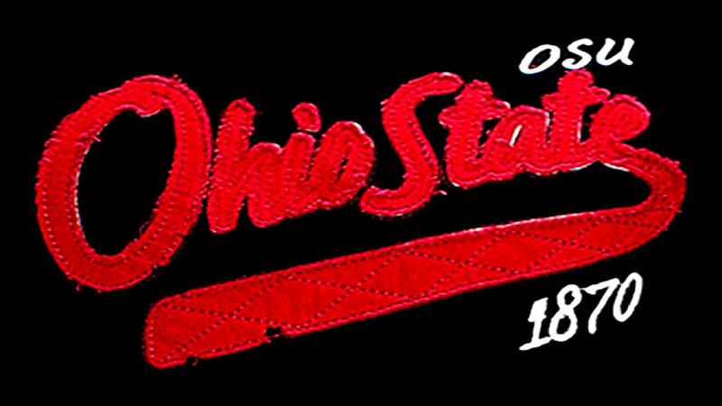 Ohio State Logo — Red, Bold, Digital Art, Text