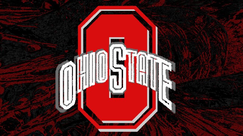 Ohio State Logo — Red, Bold, Digital Art