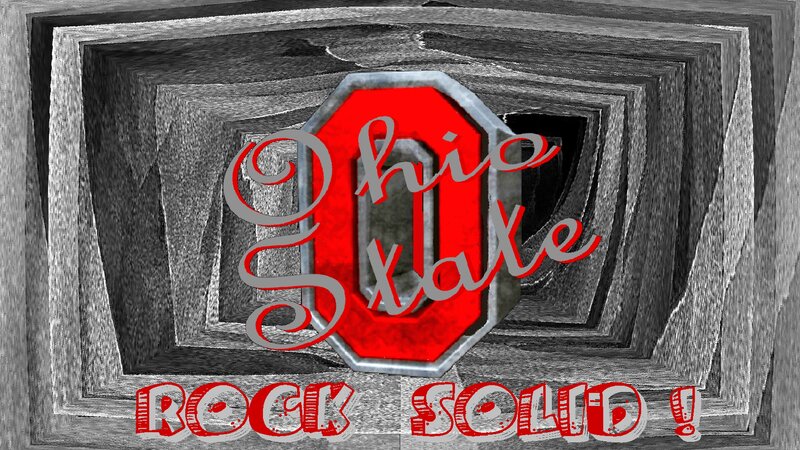 Ohio State Logo — Red, Dramatic, Digital Art, Tunnel