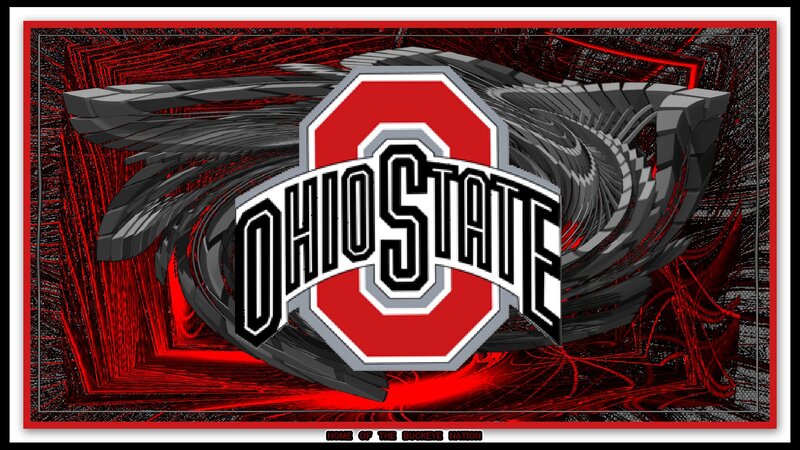 Ohio State Logo — Red, Dramatic, Digital Art, Wings