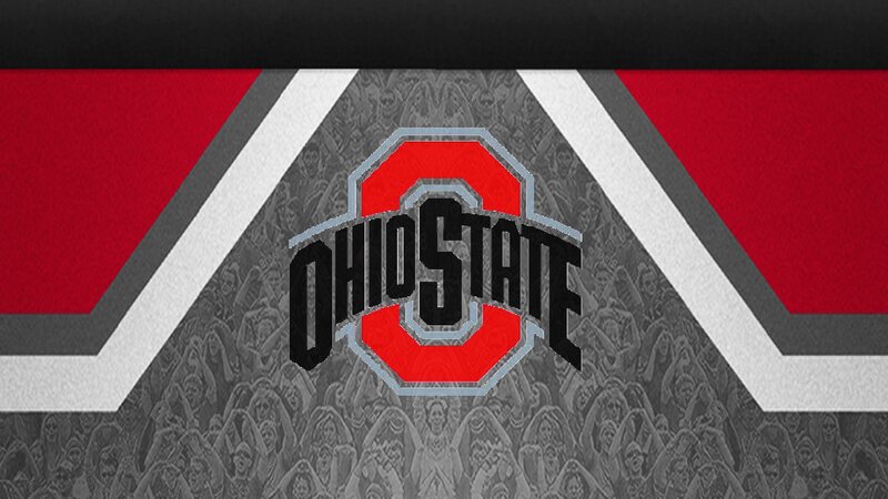 Ohio State Logo — Red, Energetic, Digital Art, Crowd